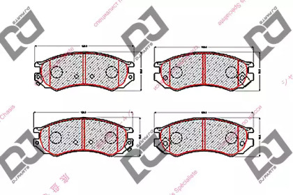 Комплект тормозных колодок DJ PARTS BP1494